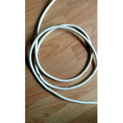 1 stuks afnemen, Witte kabel per meter geaard