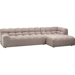 Woood Allure Chaise Longue - Polyester - Bruin Melange - 79x324x165