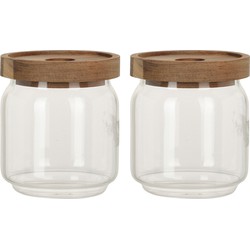 Set van 4x stuks glazen luxe keuken voorraadpot/voorraadbus 400 ml - Voorraadpot