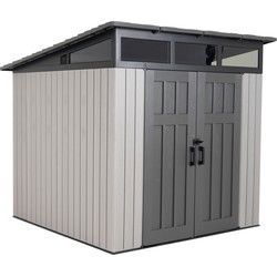 Lifetime® Kunststof gereedschapsschuur Merkur - 254x254x237 cm - Grijs