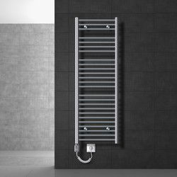 ECD Germany Radiator Badkamerverwarming Handdoekverwarmer Elektrisch 500 x 1500 mm Chroom gebogen stang 900W