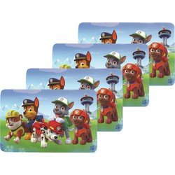 4x stuks placemats voor kinderen Paw Patrol 43 x 28 cm - Placemats