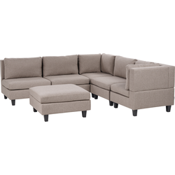 Beliani UNSTAD - Modulaire Sofa-Bruin-Polyester