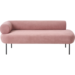 MIRMANDE - Chaise longue - Roze - Linkszijdig - Polyester