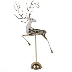 Clayre & Eef Decoratie Beeld Hert Goudkleurig Metaal