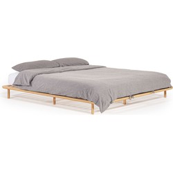 Kave Home - Anielle bed van massief essenhout voor een matras van 180 x 200 cm