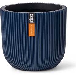 Pot bol Groove H8 cm blauw