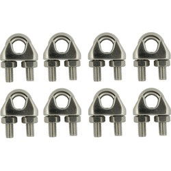 4toolz® Staaldraadklem 10mm RVS – 10 stuks