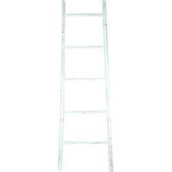 Fine Asianliving Bamboe Ladder Wit 45x150cm Handgemaakt in Thailand