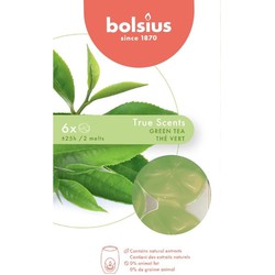 Wax melts pack 6 True Scents Green Tea - Bolsius