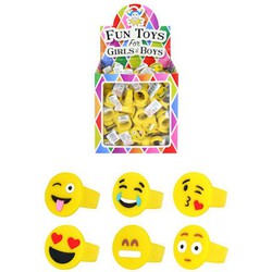 156 Stuks - Kinderringen Smiley's - In Traktatiebox - Ring Smilli - Uitdeelcadeautjes - Traktatie voor kind - Jongens - Meisjes