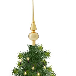 Glazen kerstboom piek/topper goud glans 26 cm - kerstboompieken