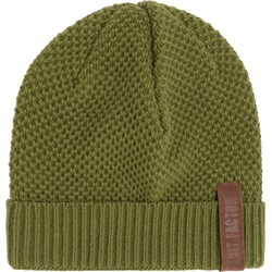 Knit Factory Jazz Gebreide Muts Heren & Dames - Beanie - Mosgroen - One Size