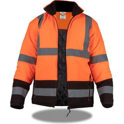 Rodopi® Winterjas Veiligheidsjas Reflecterend - Oranje/Zwart - maat S
