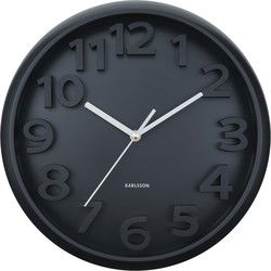 Wandklok Elevated Classic Numbers - Mat zwart - 5x33.5x33.5cm