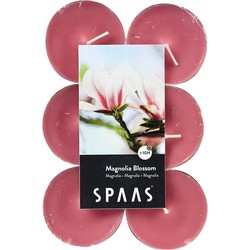 12x Maxi theelichten magnolia bloesem geurkaarsen Magnolia Blossom 10 branduren - geurkaarsen