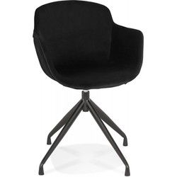 Design stoel met armleuningen GRAPIN 59x54x80 cm Zwart