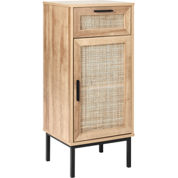 ROSELL - Staande badkamerkast - Lichthout - 40 x 92 cm - Vezelplaat