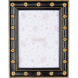 Clayre & Eef Fotolijst Zwart Goudkleurig Kunststof