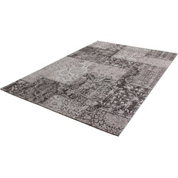 Vara Vintage Grijs / Zwart vloerkleed - Patchwork - 120 X 170 CM