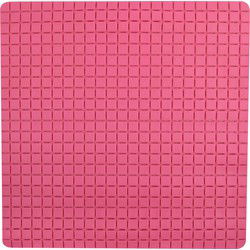 MSV Douche/bad anti-slip mat badkamer - rubber - fuchsia roze - 54 x 54 cm - Badmatjes