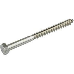 Houtdraadbout 10x60mm rvs