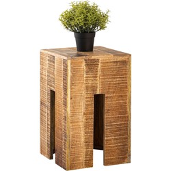 SVJ Zuil Vierkant - 28 x 28 x 44 cm - Hout - Bruin