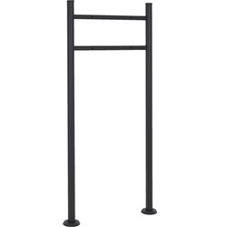 Brievenbusstandaard 120 cm zwart roestvrij staal ML-Design