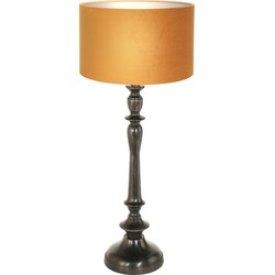 Steinhauer tafellamp Bois - zwart - metaal - 30 cm - E27 fitting - 3768ZW