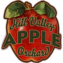 Clayre & Eef Tekstbord Appel 49*1*50 cm Rood Ijzer Hill Valley apple Orchard Wandbord Quote Bord