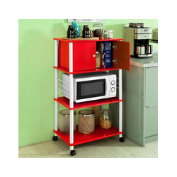 Keukentrolley - Keukenkast - Voor magnetron - 3 schappen - 60x114x40 cm