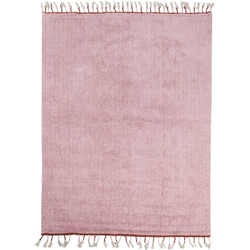 Beliani CAPARLI - Laagpolig-Roze-Katoen