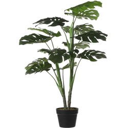 Mica Decorations Monstera Kunstplant - H100 x Ø70 cm - Pot - Groen