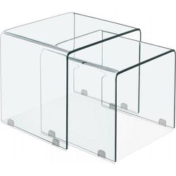 Set van 2 design nestbare bijzettafels BOBBY 60x50x45
