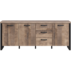 Laag dressoir met 3 deuren en 3 lades L214 cm - EMILE