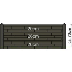Berton borderpaal Hunze antraciet driewegsmodel 145 cm Tuindeco