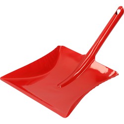 Buemag Vuilblik - verzinkt metaal - 38 x 23 cm - rood - stofblik - Stoffer en blik