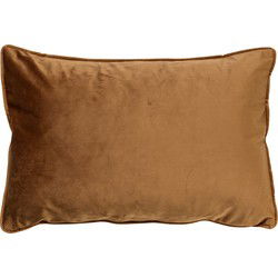 Dutch Decor FINN - Sierkussen 40x60 cm - velvet - effen kleur - Tobacco Brown - bruin - Dutch Decor