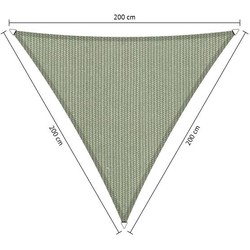 Shadow Comfort driehoek 2x2x2m Moonstone Green
