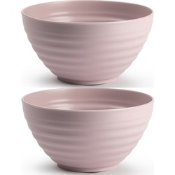 Plasticforte Schaaltjes - 8x - roze - kunststof - 15 x 8 cm - kom - Kommetjes