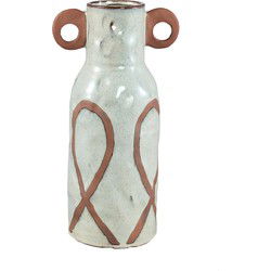 PTMD Bloempot Freiah - 16x13x31 cm - Keramiek - Bruin