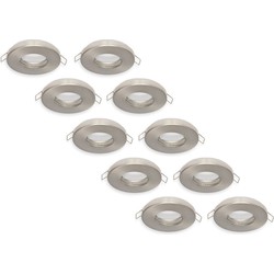 LEDline Inbouwspot, Rond, Waterdicht IP44, Satijn, 10-Pack