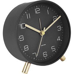 Wekker Lofty - Metaal mat Zwart - Ø11cm