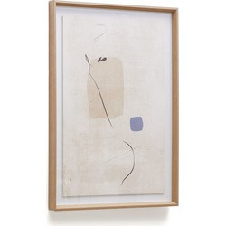 Kave Home - Abstract schilderij Sormi beige 50 x 70 cm