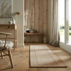 LOPER - TUSCANY MODERN WOL - EFFEN - KADER - NATUREL / BEIGE 60x230 CM VLOERKLEED