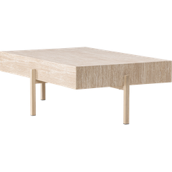 Josia houten salontafel beige - 162 x 82 cm