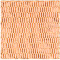 Knit Factory Vaatdoek Block - Ecru/Orange - 27x27 cm