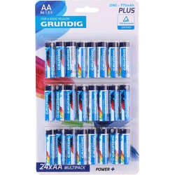 Grundig AA batterijen 1.5 V - R06 - 24x stuks - voordeelpak - penlites - Penlites AA batterijen