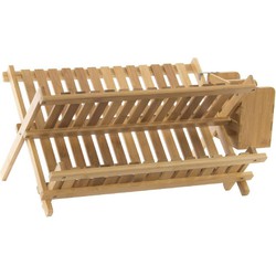 Luxe afdruiprek bamboe hout 45 x 35 cm - Afdruiprekken