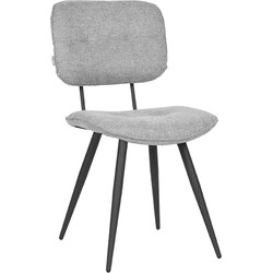 LABEL51 Eetkamerstoel Lux - Zinc - Weave - Black Frame